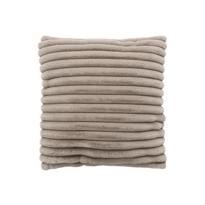 Afbeelding van h Soft Kussen 3D Effect, Hoogpolig, 100% Polyester, Super Touch Taupe Vierkant Polyester 45x45 cm