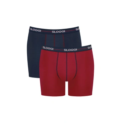 Afbeelding van Sloggi Herenslips 2P Men Start Short C2P Marine/Rood katoen Small Heren