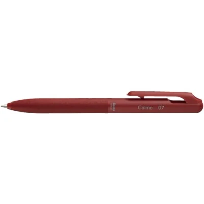 Afbeelding van Pentel BXA107B B Calme balpen, duidelijk gedempt klikgeluid, gripzone in lederlook, navulbaar, bal 0,7 mm = lijndikte 0,35 mm, schrijfkleur rood, 1 stuk