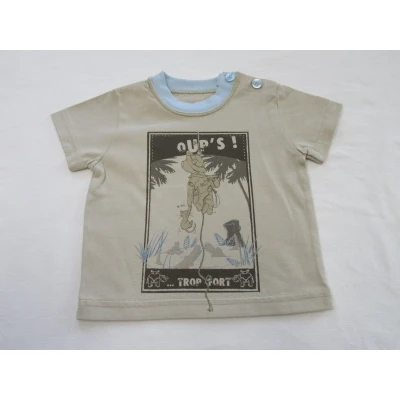 Afbeelding van petit bateau , jongens t shirt korte mouw oups ! trop fort 6 maand 67