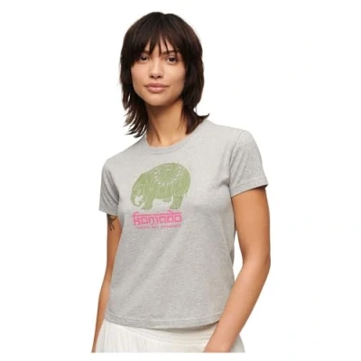 Afbeelding van Superdry Komodo Hathi Tshirt print, Dames, Maat: 40, Pumice stone beige marl