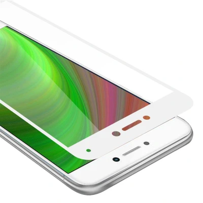 Afbeelding van Cadorabo Screenprotector geschikt voor Honor 8 LITE Volledig scherm pantserfolie Beschermfolie in TRANSPARANT met WIT Gehard (Tempered) display beschermglas 9H hardheid 3D Touch