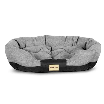 Afbeelding van AIO FACTORY Hondenbed ovaal 130 x 105 cm waterproof grijs