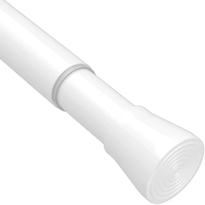 Afbeelding van 1 stuk spanstang douchegordijnstang zonder boren, veerbelaste spanstangen, verstelbare gordijnroede, uitschuifbare kledingstang voor kleding (wit, 73 175 cm, 25 mm diameter)