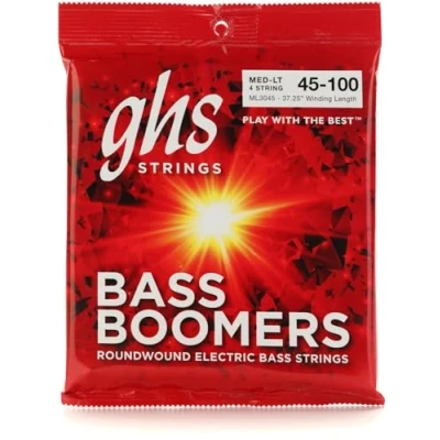 Afbeelding van GHS 4er bas Boomers 45 100 uren Long Scale 65 80 Snarenset voor 4 string basgitaar