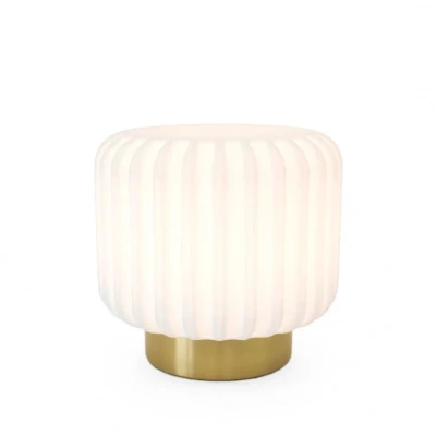 Afbeelding van Atelier Pierre Tafellamp Sfeerlamp Dentelles Wide XL oplaadbaar dimbaar gouden basis