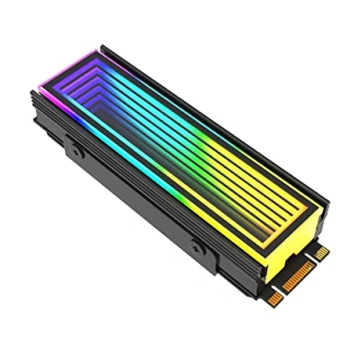 Afbeelding van BRIUERG 5 V ARGB Sync Computer 2280 SSD M2 Radiator PC RGB M.2 Nvme Koeling Heatsink Solid State Drive Radiato A