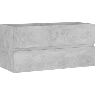 Afbeelding van Wastafelkast 90x38,5x45 cm spaanplaat betongrijs