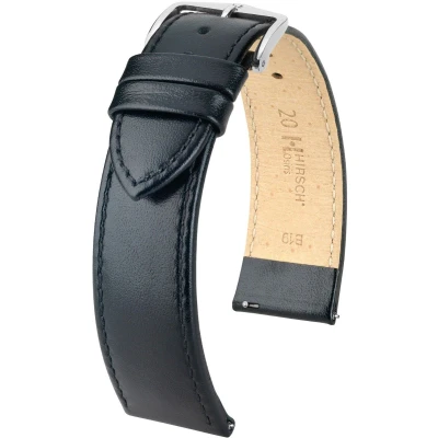 Afbeelding van HIRSCH OSIRIS M BLACK SHINY CALF 20/18MM 03475150 2 20