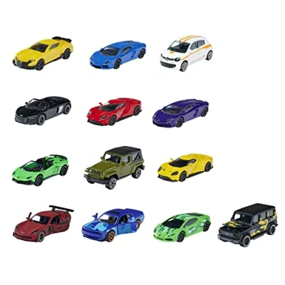 Afbeelding van Majorette 13 delige set (9+4 exclusief) miniatuurauto&#039;s van metaal koffer met voertuigen 212054029