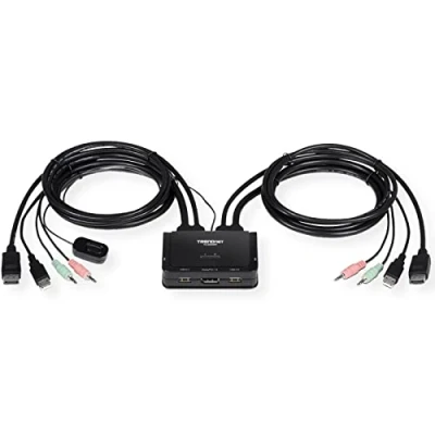 Afbeelding van Trendnet TK 220DPI KVM switch Zwart