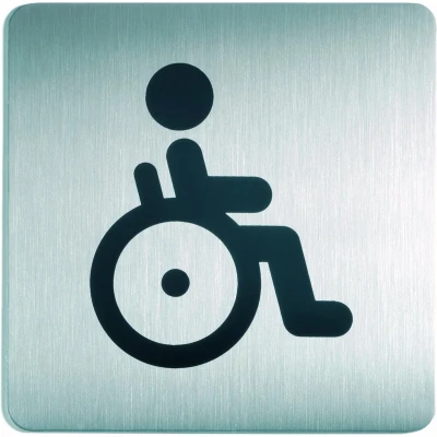 Afbeelding van Infobord pictogram Durable 4959 vierkant WC invalide 150mm