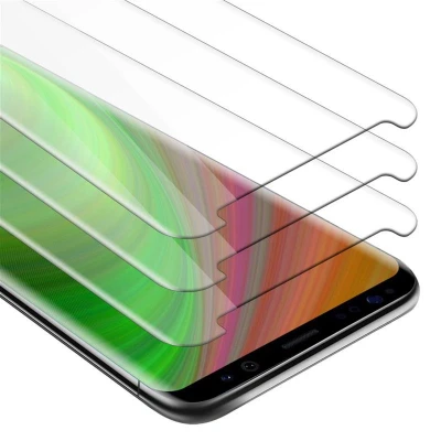 Afbeelding van Cadorabo 3x Screenprotector geschikt voor Samsung Galaxy S8 PLUS in KRISTALHELDER Tempered Display Pantser Film