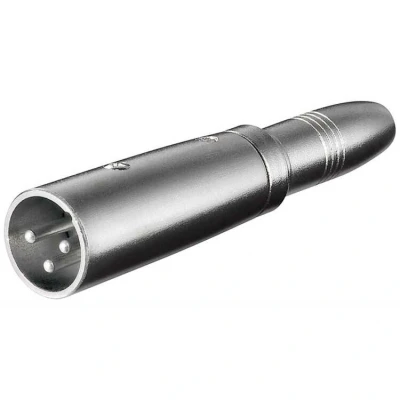 Afbeelding van OKS Adapter XLR mannelijk 6,35mm Jack mono vrouwelijk