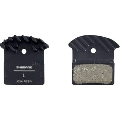 Afbeelding van SHIMANO J05A RF schijfrempad en veer, harscomposiet, afgewerkt aluminium achterplaat