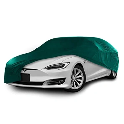 Afbeelding van Cosmos 10344 Indoor Car Cover Elastisch Ademend Stofdicht Volledig Super Zachte Bescherming 130gsm Stof in Extra Large, Groen