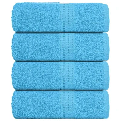 Afbeelding van vidaXL Gastendoekjes 4 st 30x50 cm 360 g/m² 100% katoen turquoise