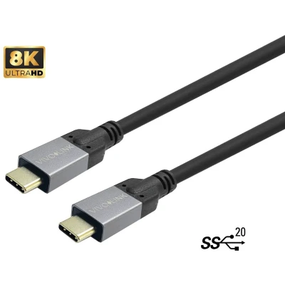 Afbeelding van Vivolink USB C to Cable 1m Supports 20 Gbps data, PROUSBCMM1