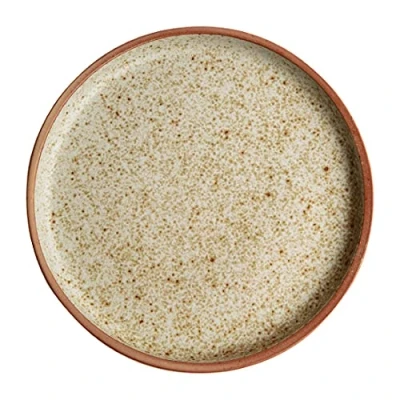 Afbeelding van Olympia Canvas platte ronde borden crème 18cm (6 stuks)