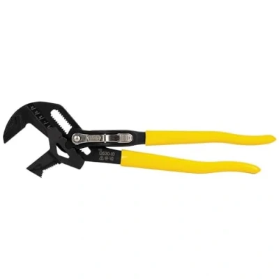 Afbeelding van Klein Tools D53010 tangsleutel, multifunctionele pomptang met hoge hefboomwerking en verstelbare omkeerbare dubbelzijdige kaak, gladde gekartelde tanden, 25 cm