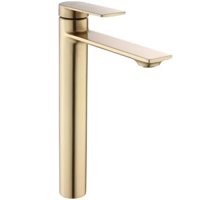 Afbeelding van Rea My1902 21Gg Storm Brush Gold High Wastafelkraan Geborsteld Goud 11X4,2X29,5Cm