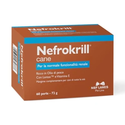 Afbeelding van NBF Lanes Nefrokrill hond, 60 softgel kralen, voor de normale nierfunctie bij honden van alle leeftijden