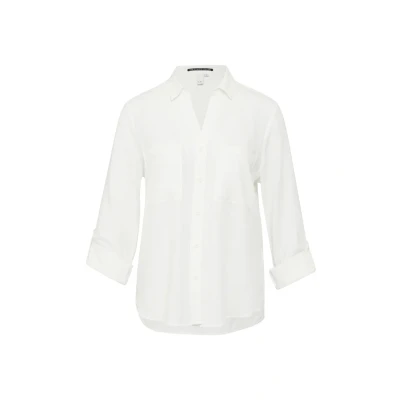 Afbeelding van QS Overhemdblouse, Dames, Maat: 32, Ecru