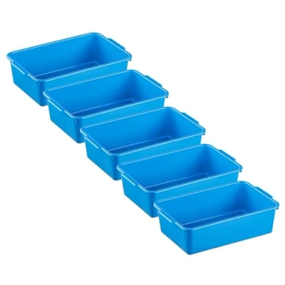 Afbeelding van MiraHome Huishoudelijke kuip, set van 5, 1,8 l, 25 x 16 7 cm, blauw
