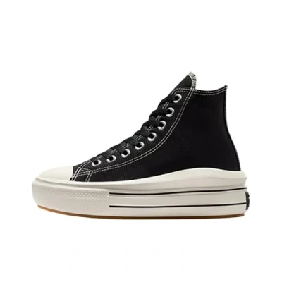 Afbeelding van Converse Chuck Taylor ALL STAR MOVE Platform Retro Sport Sneakers hoog, Dames, Maat: 38, Black/egret Polyester