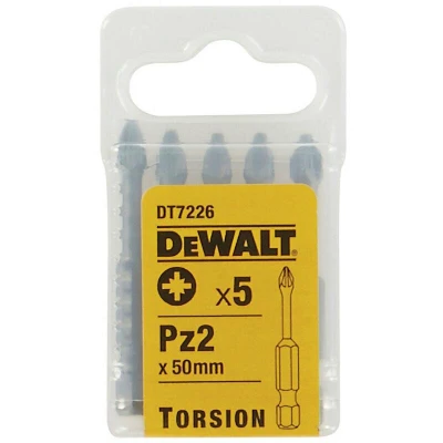 Afbeelding van DeWalt Accessoires 50mm torsion pozidriv schroefbit met extra grip ribben, Pz2 DT7226 QZ