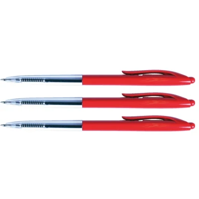 Afbeelding van Balpen Quantore Rood Met drukknop 1 stuk