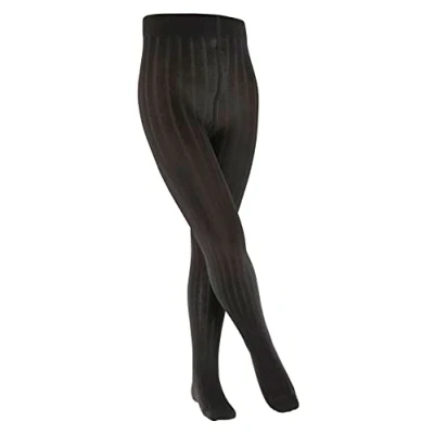 Afbeelding van FALKE Uniseks kind Panty Classic Rib K TI Katoen Dun eenkleurig 1 Stuk, Zwart (Black 3000), 134 146