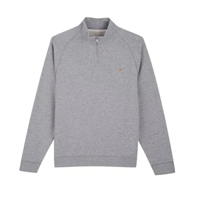 Afbeelding van Farah JIM 1/4 Sweater, Heren, Maat: XL, Light grey marl