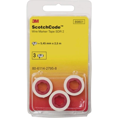Afbeelding van Scotchcode kabelmarkeerder navulrollen 80 6114 2797 4 Wit, Geel 3M