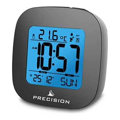 Afbeelding van Precision Radio gecontroleerde LCD backlit alarm datum temperatuur klok door