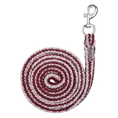 Afbeelding van Waldhausen Halstertouw Plus met Musketonhaak Velvet Red/Rose/Beigeverkocht door Agradi