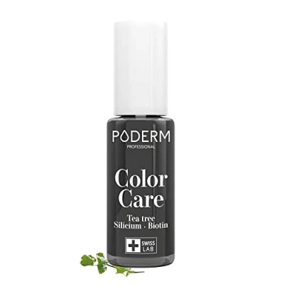 Afbeelding van nagelschimmel Nagellak Zwarte TEA TREE Preventie en behandeling van gele/beschadigde nagels door Professionele voet /handverzorging Gemakkelijk/snel SWISS MADE