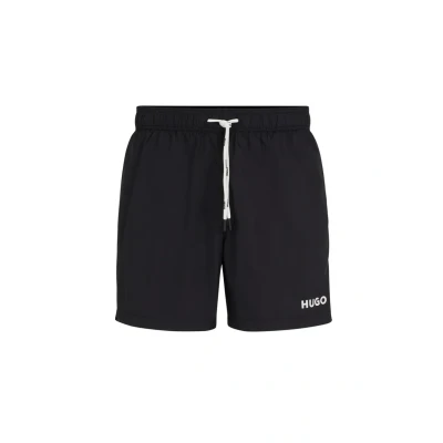 Afbeelding van HUGO BOSS heren Haiti zwemshorts met logo in de kleur Zwart, maat: XL