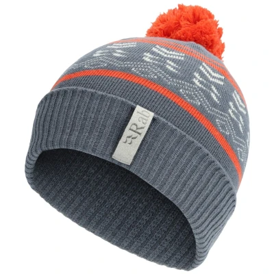 Afbeelding van Rab Khroma Bobble Beanie Orion Blue/Red Grapefruit maat One