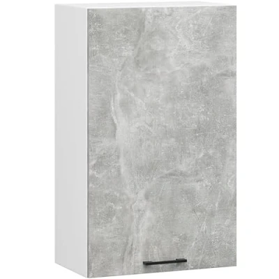 Afbeelding van Keukenkast modulaire OLIWIA W50 met 1 Deur / Hangkast Bovenkast AKORD Furniture Factory Wit Beton Grijs 50 x 72 30 cm