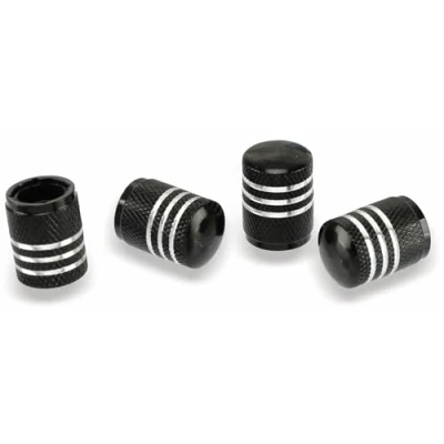 Afbeelding van Dunlop Ventieldoppen Av Aluminium Zwart 4 Stuks