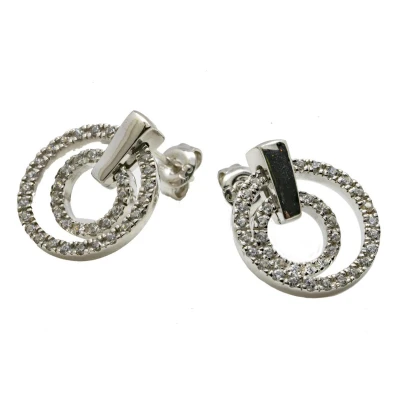 Afbeelding van juwelier Zilver oorknoppen zirkonia verlinden