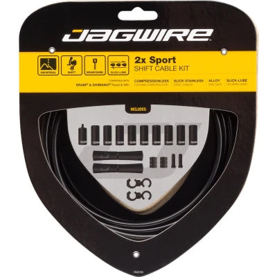 Afbeelding van Jagwire 2X Sport Shift Kabelset voor volwassenen, unisex, zwart, eenheidsmaat