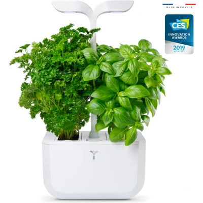 Afbeelding van Véritable® GARDEN CLASSIC Kweektafel Slimme Kruidenpot Met Bewateringssysteem en LED Technologie Plantenbak Kruidenbak Inclusief 2 Lingots® kruiden navulling Wit
