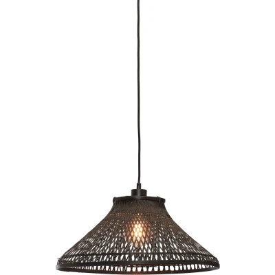 Afbeelding van Good&amp;Mojo Hanglamp Tahiti Bamboe Zwart 45x45x20cm