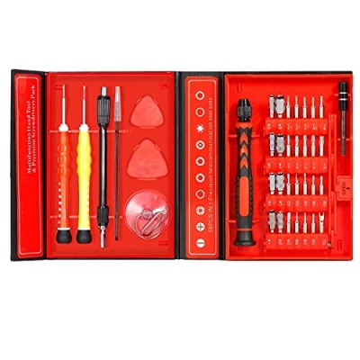 Afbeelding van Kuptone 38 in 1 Precisie Schroevendraaierset, Reparatieset voor iPhone laptop, Smartphone, MacBook Xbox horloges, Bril met Etui