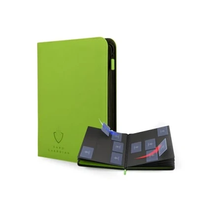 Afbeelding van Card Guardian 9 Pocket Premium Binder met Rits voor 360 kaarten Zijvakken Trading Games TCG (Lime Green)