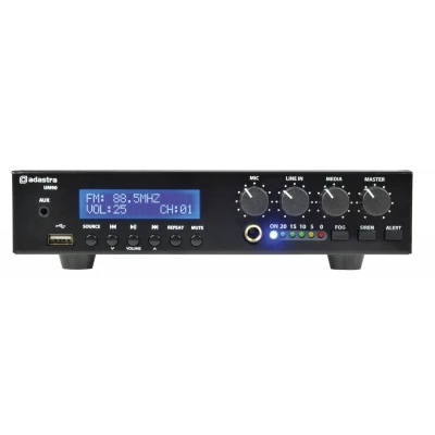 Afbeelding van Adastra UM90 100v versterker met Bluetooth en USB/SD/FM radio 90W