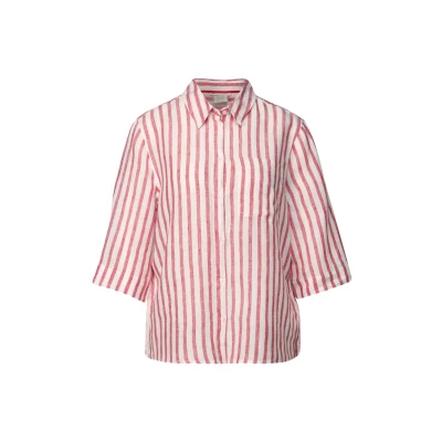 Afbeelding van Cecil Gestreifte Overhemdblouse, Dames, Maat: 34, Rot