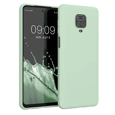 Afbeelding van kwmobile telefoonhoesje compatibel met Xiaomi Redmi Note 9S / 9 Pro Max hoesje Zachte case voor smartphone Back cover in mat mintgroen